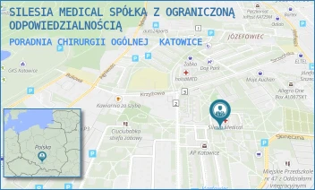 PORADNIA CHIRURGII OGÓLNEJ - SILESIA MEDICAL SPÓŁKA Z OGRANICZONĄ ODPOWIEDZIALNOŚCIĄ - UL. KS. ŚCIEGIENNEGO 49 C,  KATOWICE
