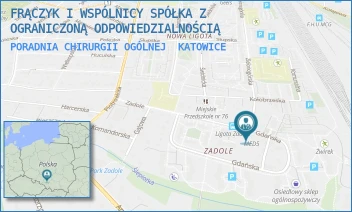 PORADNIA CHIRURGII OGÓLNEJ - FRĄCZYK I WSPÓLNICY SPÓŁKA Z OGRANICZONĄ ODPOWIEDZIALNOŚCIĄ - UL. ZADOLE 30,  KATOWICE