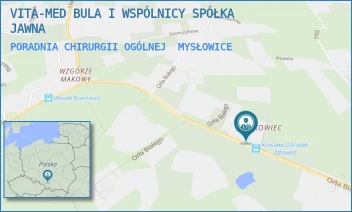 PORADNIA CHIRURGII OGÓLNEJ - VITA-MED BULA I WSPÓLNICY SPÓŁKA JAWNA - UL. ORŁA BIAŁEGO 29,  MYSŁOWICE