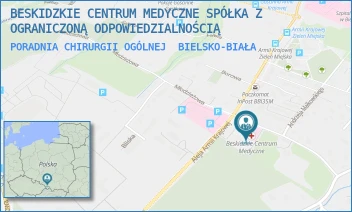 PORADNIA CHIRURGII OGÓLNEJ - BESKIDZKIE CENTRUM MEDYCZNE SPÓŁKA Z OGRANICZONĄ ODPOWIEDZIALNOŚCIĄ - UL. MŁODZIEŻOWA 21,  BIELSKO-BIAŁA