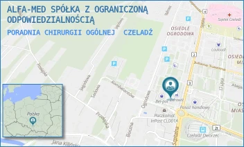 PORADNIA CHIRURGII OGÓLNEJ - ALFA-MED SPÓŁKA Z OGRANICZONĄ ODPOWIEDZIALNOŚCIĄ - UL. SZPITALNA 11,  CZELADŹ