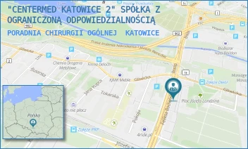 PORADNIA CHIRURGII OGÓLNEJ - "CENTERMED KATOWICE 2" SPÓŁKA Z OGRANICZONĄ ODPOWIEDZIALNOŚCIĄ - BOCHEŃSKIEGO 38A,  KATOWICE