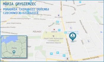 PORADNIA CHIRURGII OGÓLNEJ - MARIA GRYGIERZEC - UL. TRAUGUTTA 18A,  CZECHOWICE-DZIEDZICE