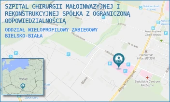ODDZIAŁ WIELOPROFILOWY ZABIEGOWY - SZPITAL CHIRURGII MAŁOINWAZYJNEJ I REKONSTRUKCYJNEJ SPÓŁKA Z OGRANICZONĄ ODPOWIEDZIALNOŚCIĄ - AL. ARMII KRAJOWEJ 180,  BIELSKO-BIAŁA