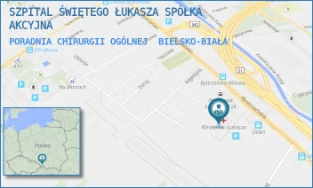 PORADNIA CHIRURGII OGÓLNEJ - SZPITAL ŚWIĘTEGO ŁUKASZA SPÓŁKA AKCYJNA - UL. BYSTRZAŃSKA 94B,  BIELSKO-BIAŁA