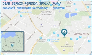 PORADNIA CHIRURGII NACZYNIOWEJ - DIAB SERWIS POPENDA SPÓŁKA JAWNA - UL. JÓZEFA RYSZKI 51,  CHORZÓW