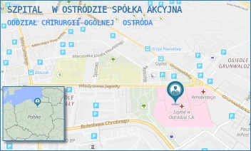ODDZIAŁ CHIRURGII OGÓLNEJ - SZPITAL  W OSTRÓDZIE SPÓŁKA AKCYJNA - JAGIEŁLY 1,  OSTRÓDA