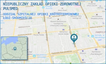 ODDZIAŁ SZPITALNEJ OPIEKI KRÓTKOTERMINOWEJ - NIEPUBLICZNY ZAKŁAD OPIEKI ZDROWOTNEJ PULSMED - POLSKIEJ ORGANIZACJI WOJSKOWEJ 26,  ŁÓDŹ-ŚRÓDMIEŚCIE