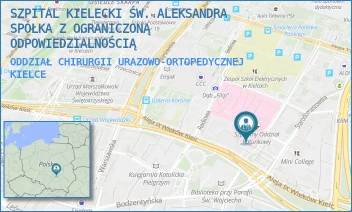 ODDZIAŁ CHIRURGII URAZOWO-ORTOPEDYCZNEJ - SZPITAL KIELECKI ŚW. ALEKSANDRA SPÓŁKA Z OGRANICZONĄ ODPOWIEDZIALNOŚCIĄ - KOŚCIUSZKI 25,  KIELCE