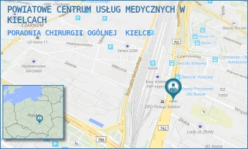 PORADNIA CHIRURGII OGÓLNEJ - POWIATOWE CENTRUM USŁUG MEDYCZNYCH W KIELCACH - ŻELAZNA 35,  KIELCE