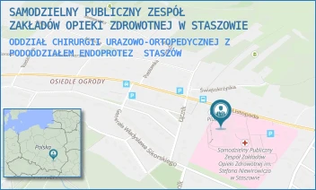ODDZIAŁ CHIRURGII URAZOWO-ORTOPEDYCZNEJ Z PODODDZIAŁEM ENDOPROTEZ - SAMODZIELNY PUBLICZNY ZESPÓŁ ZAKŁADÓW OPIEKI ZDROWOTNEJ W STASZOWIE - 11 LISTOPADA 78,  STASZÓW