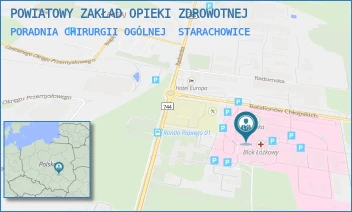 PORADNIA CHIRURGII OGÓLNEJ - POWIATOWY ZAKŁAD OPIEKI ZDROWOTNEJ - BATALIONÓW CHŁOPSKICH 6,  STARACHOWICE