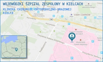 KLINIKA CHIRURGII ORTOPEDYCZNO-URAZOWEJ - WOJEWÓDZKI SZPITAL ZESPOLONY W KIELCACH - GRUNWALDZKA 45,  KIELCE
