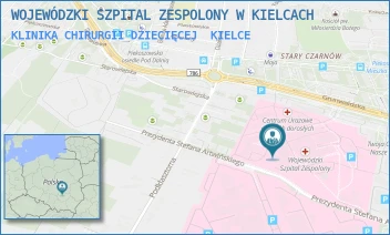 KLINIKA CHIRURGII DZIECIĘCEJ - WOJEWÓDZKI SZPITAL ZESPOLONY W KIELCACH - GRUNWALDZKA 45,  KIELCE