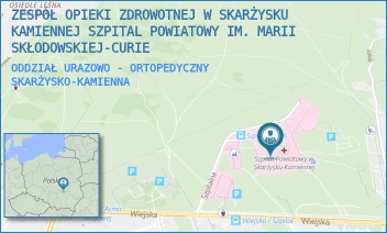 ODDZIAŁ URAZOWO - ORTOPEDYCZNY - ZESPÓŁ OPIEKI ZDROWOTNEJ W SKARŻYSKU-KAMIENNEJ SZPITAL POWIATOWY IM. MARII SKŁODOWSKIEJ-CURIE - SZPITALNA 1,  SKARŻYSKO-KAMIENNA