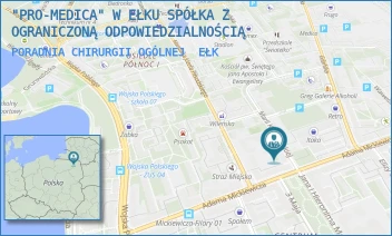 PORADNIA CHIRURGII OGÓLNEJ - "PRO-MEDICA" W EŁKU SPÓŁKA Z OGRANICZONĄ ODPOWIEDZIALNOŚCIĄ - KONOPNICKIEJ 1,  EŁK