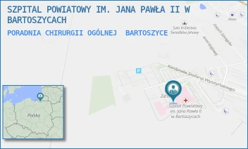 PORADNIA CHIRURGII OGÓLNEJ - SZPITAL POWIATOWY IM. JANA PAWŁA II W BARTOSZYCACH - WYSZYŃSKIEGO 11,  BARTOSZYCE