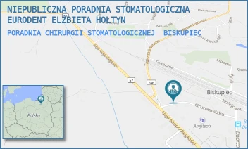 PORADNIA CHIRURGII STOMATOLOGICZNEJ - NIEPUBLICZNA PORADNIA STOMATOLOGICZNA EURODENT ELŻBIETA HOŁTYN - GRUNWALDZKA 14,  BISKUPIEC