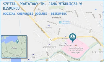 ODDZIAŁ CHIRURGII OGÓLNEJ - SZPITAL POWIATOWY IM. JANA MIKULICZA W BISKUPCU - ARMII  KRAJOWEJ 8,  BISKUPIEC