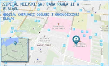 ODDZIAŁ CHIRURGII OGÓLNEJ I ONKOLOGICZNEJ - SZPITAL MIEJSKI ŚW. JANA PAWŁA II W ELBLĄGU - KOMEŃSKIEGO 35,  ELBLĄG