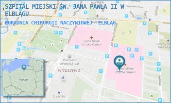 PORADNIA CHIRURGII NACZYNIOWEJ - SZPITAL MIEJSKI ŚW. JANA PAWŁA II W ELBLĄGU - KOMEŃSKIEGO 35,  ELBLĄG
