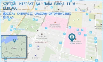 ODDZIAŁ CHIRURGII URAZOWO-ORTOPEDYCZNEJ - SZPITAL MIEJSKI ŚW. JANA PAWŁA II W ELBLĄGU - KOMEŃSKIEGO 35,  ELBLĄG