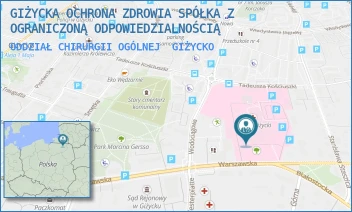 ODDZIAŁ CHIRURGII OGÓLNEJ - GIŻYCKA OCHRONA ZDROWIA SPÓŁKA Z OGRANICZONĄ ODPOWIEDZIALNOŚCIĄ - WARSZAWSKA 41,  GIŻYCKO