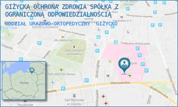 ODDZIAŁ URAZOWO-ORTOPEDYCZNY - GIŻYCKA OCHRONA ZDROWIA SPÓŁKA Z OGRANICZONĄ ODPOWIEDZIALNOŚCIĄ - WARSZAWSKA 41,  GIŻYCKO