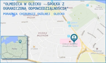 PORADNIA CHIRURGII OGÓLNEJ - "OLMEDICA W OLECKU - SPÓŁKA Z OGRANICZONĄ ODPOWIEDZIALNOŚCIĄ" - GOŁDAPSKA 1,  OLECKO