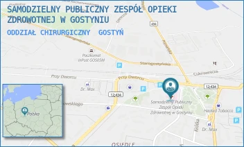 ODDZIAŁ CHIRURGICZNY - SAMODZIELNY PUBLICZNY ZESPÓŁ OPIEKI ZDROWOTNEJ W GOSTYNIU - PL.K. MARCINKOWSKIEGO 8/9,  GOSTYŃ