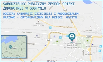 ODDZIAŁ CHIRURGII DZIECIĘCEJ Z PODODDZIAŁEM URAZOWO - ORTOPEDYCZNYM DLA DZIECI - SAMODZIELNY PUBLICZNY ZESPÓŁ OPIEKI ZDROWOTNEJ W GOSTYNIU - PL.K. MARCINKOWSKIEGO 8/9,  GOSTYŃ