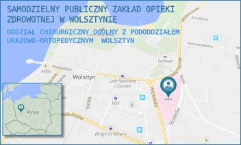 ODDZIAŁ CHIRURGICZNY OGÓLNY Z PODODDZIAŁEM URAZOWO-ORTOPEDYCZNYM - SAMODZIELNY PUBLICZNY ZAKŁAD OPIEKI ZDROWOTNEJ W WOLSZTYNIE - WSCHOWSKA 3,  WOLSZTYN