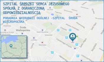 PORADNIA CHIRURGII OGÓLNEJ -SZPITAL - SZPITAL ŚREDZKI SERCA JEZUSOWEGO SPÓŁKA Z OGRANICZONĄ ODPOWIEDZIALNOŚCIĄ - ŻWIRKI I WIGURY 10,  ŚRODA WIELKOPOLSKA