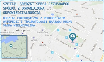 ODDZIAŁ CHIRURGICZNY Z PODODDZIAŁEM ORTOPEDII I TRAUMATOLOGII NARZĄDU RUCHU - SZPITAL ŚREDZKI SERCA JEZUSOWEGO SPÓŁKA Z OGRANICZONĄ ODPOWIEDZIALNOŚCIĄ - ŻWIRKI I WIGURY 10,  ŚRODA WIELKOPOLSKA