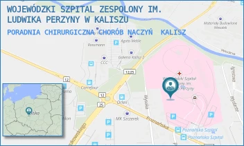 PORADNIA CHIRURGICZNA CHORÓB NACZYŃ - WOJEWÓDZKI SZPITAL ZESPOLONY IM. LUDWIKA PERZYNY W KALISZU - POZNAŃSKA 79,  KALISZ