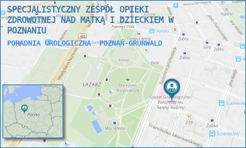 PORADNIA UROLOGICZNA - SPECJALISTYCZNY ZESPÓŁ OPIEKI ZDROWOTNEJ NAD MATKĄ I DZIECKIEM W POZNANIU - WOJCIECHA BOGUSŁAWSKIEGO 6,  POZNAŃ-GRUNWALD