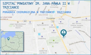 PORADNIA CHIRURGICZNA W TRZCIANCE - SZPITAL POWIATOWY IM. JANA PAWŁA II W TRZCIANCE - SIKORSKIEGO 9,  TRZCIANKA