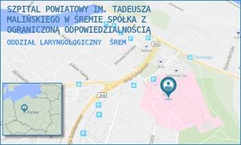 ODDZIAŁ LARYNGOLOGICZNY - SZPITAL POWIATOWY IM. TADEUSZA MALIŃSKIEGO W ŚREMIE SPÓŁKA Z OGRANICZONĄ ODPOWIEDZIALNOŚCIĄ - CHEŁMOŃSKIEGO 1,  ŚREM