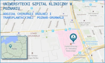 ODDZIAŁ CHIRURGII OGÓLNEJ I TRANSPLANTACYJNEJ - UNIWERSYTECKI SZPITAL KLINICZNY W POZNANIU - PRZYBYSZEWSKIEGO 49,  POZNAŃ-GRUNWALD