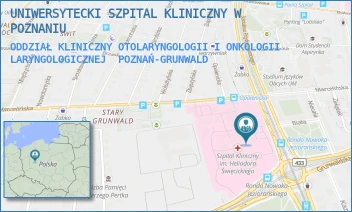 ODDZIAŁ KLINICZNY OTOLARYNGOLOGII I ONKOLOGII LARYNGOLOGICZNEJ - UNIWERSYTECKI SZPITAL KLINICZNY W POZNANIU - PRZYBYSZEWSKIEGO 49,  POZNAŃ-GRUNWALD