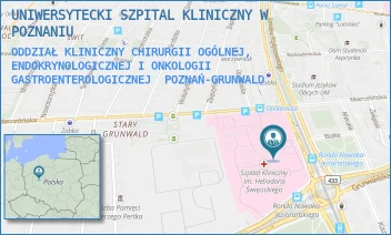 ODDZIAŁ KLINICZNY CHIRURGII OGÓLNEJ, ENDOKRYNOLOGICZNEJ I ONKOLOGII GASTROENTEROLOGICZNEJ - UNIWERSYTECKI SZPITAL KLINICZNY W POZNANIU - PRZYBYSZEWSKIEGO 49,  POZNAŃ-GRUNWALD