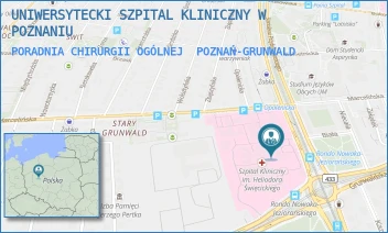 PORADNIA CHIRURGII OGÓLNEJ - UNIWERSYTECKI SZPITAL KLINICZNY W POZNANIU - PRZYBYSZEWSKIEGO 49,  POZNAŃ-GRUNWALD