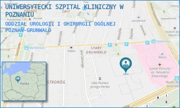 ODDZIAŁ UROLOGII I CHIRURGII OGÓLNEJ - UNIWERSYTECKI SZPITAL KLINICZNY W POZNANIU - GRUNWALDZKA 55,  POZNAŃ-GRUNWALD