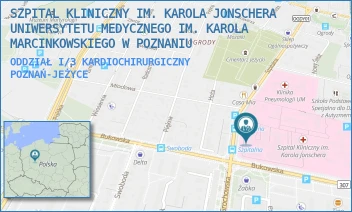 ODDZIAŁ I/3 KARDIOCHIRURGICZNY - SZPITAL KLINICZNY IM. KAROLA JONSCHERA UNIWERSYTETU MEDYCZNEGO IM. KAROLA MARCINKOWSKIEGO W POZNANIU - SZPITALNA 27/33,  POZNAŃ-JEŻYCE