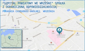 PORADNIA CHIRURGII OGÓLNEJ - "SZPITAL POWIATOWY WE WRZEŚNI" SPÓŁKA Z OGRANICZONĄ ODPOWIEDZIALNOŚCIĄ - SŁOWACKIEGO 2,  WRZEŚNIA