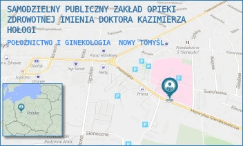 POŁOŻNICTWO I GINEKOLOGIA - SAMODZIELNY PUBLICZNY ZAKŁAD OPIEKI ZDROWOTNEJ IMIENIA DOKTORA KAZIMIERZA HOŁOGI - SIENKIEWICZA 3,  NOWY TOMYŚL
