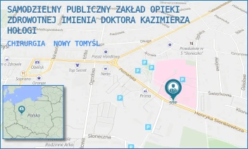CHIRURGIA - SAMODZIELNY PUBLICZNY ZAKŁAD OPIEKI ZDROWOTNEJ IMIENIA DOKTORA KAZIMIERZA HOŁOGI - SIENKIEWICZA 3,  NOWY TOMYŚL