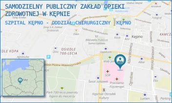 SZPITAL KĘPNO - ODDZIAŁ CHIRURGICZNY - SAMODZIELNY PUBLICZNY ZAKŁAD OPIEKI ZDROWOTNEJ W KĘPNIE - SZPITALNA 7,  KĘPNO