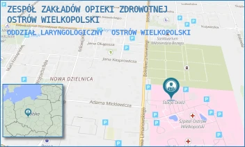 ODDZIAŁ LARYNGOLOGICZNY - ZESPÓŁ ZAKŁADÓW OPIEKI ZDROWOTNEJ OSTRÓW WIELKOPOLSKI - LIMANOWSKIEGO 20/22,  OSTRÓW WIELKOPOLSKI