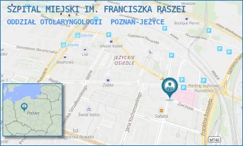 ODDZIAŁ OTOLARYNGOLOGII - SZPITAL MIEJSKI IM. FRANCISZKA RASZEI - MICKIEWICZA 2,  POZNAŃ-JEŻYCE
